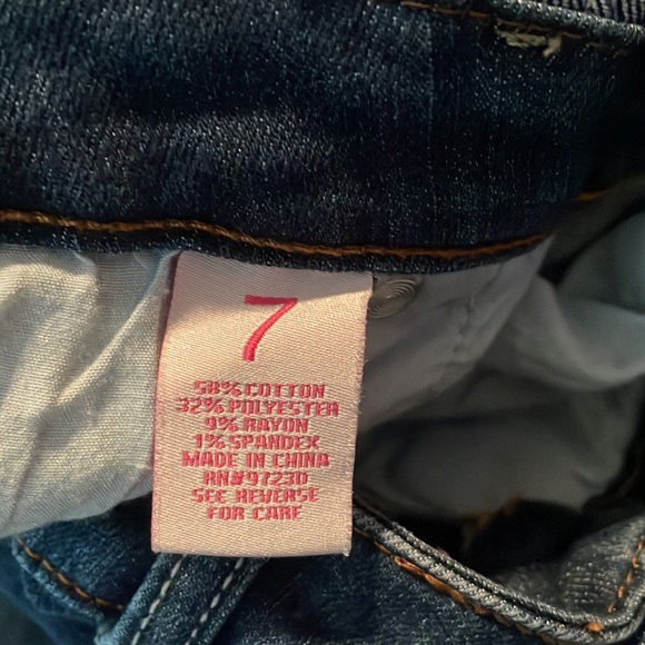 Almost Famous Blue Jean Overalls Size 7 - Picture 8 of 8